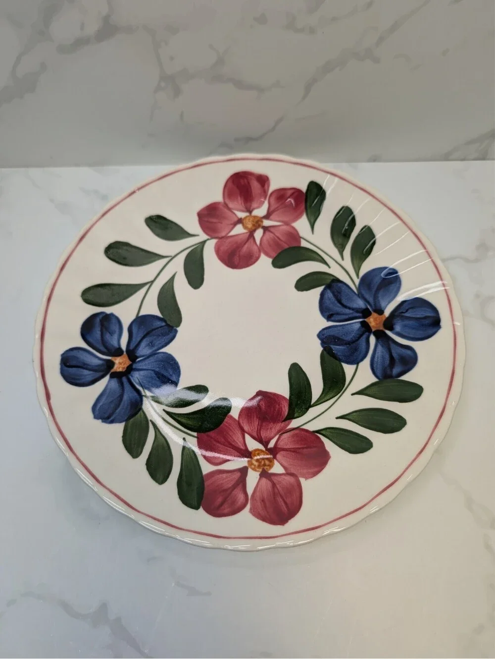 Blue Ridge Laurel Wreath Luncheon Salad Plates Set of 4 8.5